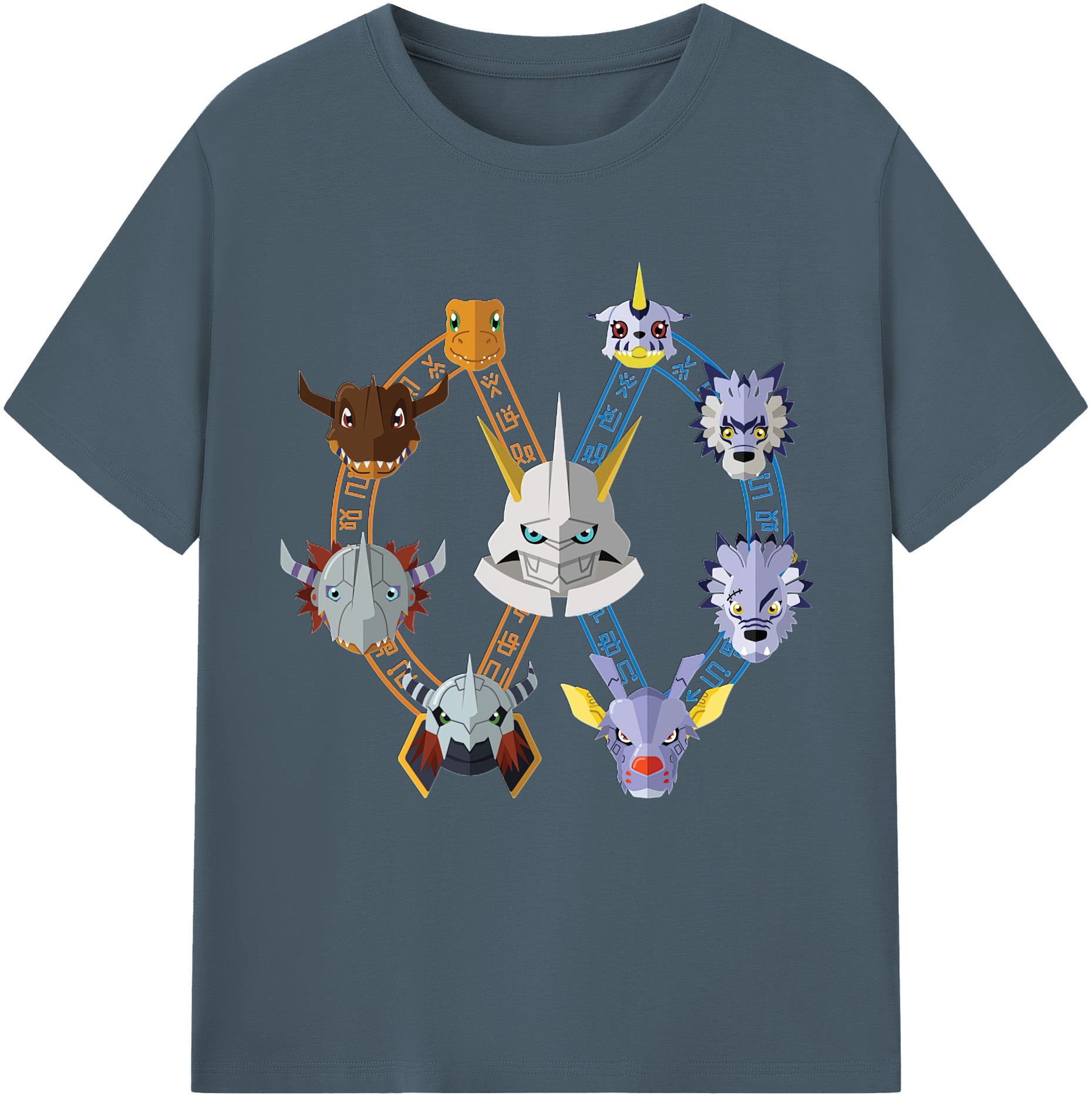（画像用） Digimon デジタルモンスター/デジモン 綿100％半袖Tシャツ（フロントプリント）